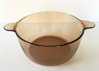 Corning Ware Usa Visions Amber Dutch Oven Pot 4.  5 L With No Lid