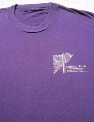 Vintage Paisley Park Studios Vtg Medium T - Shirt Incredibly Rare Prince