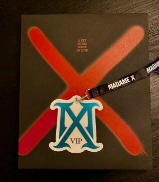 Madonna Madame X Tour Vip Book,  Vip Badge