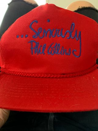 Vintage Seriously Phil Collins Tour Red Snapback Hat