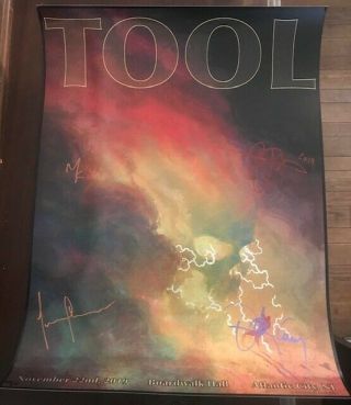Tool Atlantic City Nj 11/22/19 Poster Signed By Band 89/600 (minor Damage)