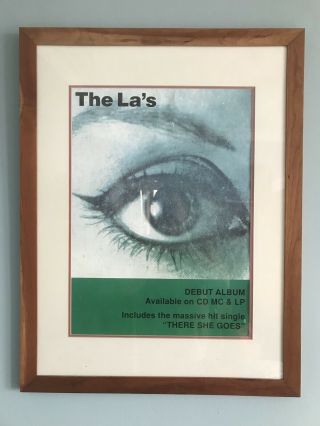 The La’s - The La’s Lp Go Discs Promo Poster Rare Indie