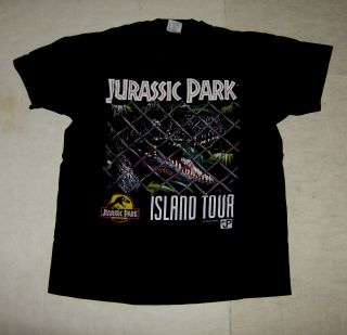 Jurassic Park 1993 Island Tour Vintage T - Shirt L
