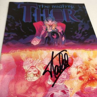 The Mighty Thor 3 Signed By Stan Lee W/ Certificate 2016 Marvel Comics