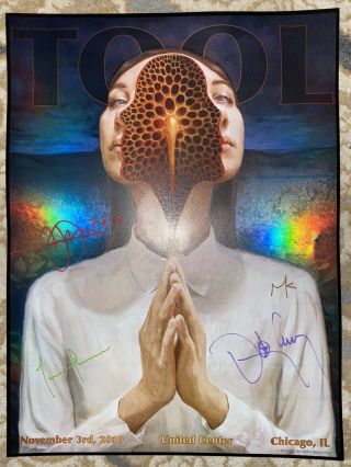 Tool Signed Autographed Poster 11/03/19 Chicago United Center 135 Miles Johnson