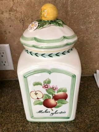Villeroy & Boch French Garden Charm Large Canister.  Malus Sylvestris.