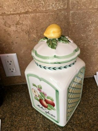 Villeroy & Boch French Garden Charm Large Canister.  Malus Sylvestris. 3
