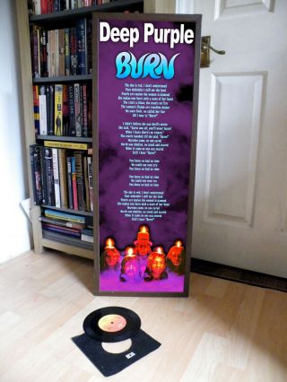 Deep Purple Burn Promo Poster Lyric Sheet,  In Rock,  Metal,  Punk,  Prog,  Blues,  Heavy