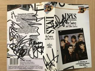 Inxs Hand Signed By Full Band The Swing Vhs Lp Michael Hutchence