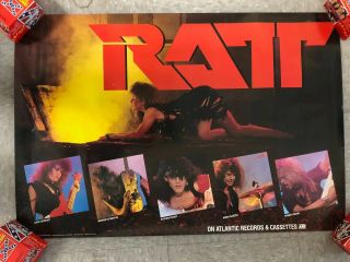 1984 Music Promo Poster Ratt Atlantic Records 30x20’’ Pb5
