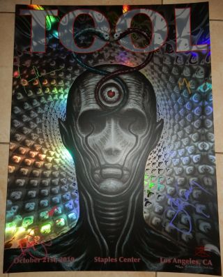 La Tool Concert Poster Signed By The Band Staples Center 10/21 2019 Chet Zar