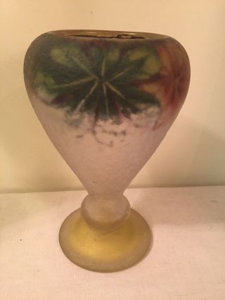 Pairpoint Ambero Art Glass Chipped Ice Vase (Arts & Crafts) 2
