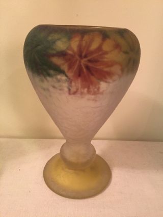 Pairpoint Ambero Art Glass Chipped Ice Vase (Arts & Crafts) 3