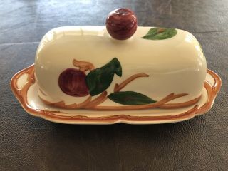 Franciscan Apple Butter Dish With Cover Made In Usa Backstamp 1953 - 1958