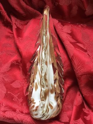 Near FLAWLESS Stunning MURANO Italy Glass 12” Crystal CHRISTMAS TREE Sculpture A 3