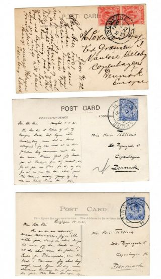 Straits Settlements (malaya).  8 Covers With Perfins