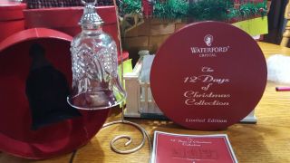 Waterford Crystal 12 Days Of Christmas Partridge In A Pear Tree Bell Ornament
