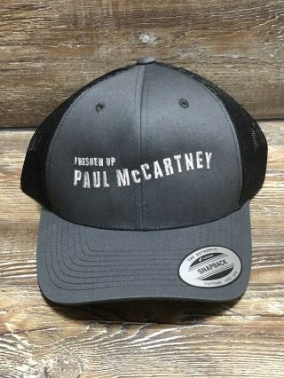 Paul Mccartney Hat Freshen Up Tour Trucker Cap Gray & Black The Classics Nos