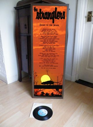 The Stranglers Down In The Sewer Promo Poster,  Lyric Sheet,  Heroes,  Raven,  Folie