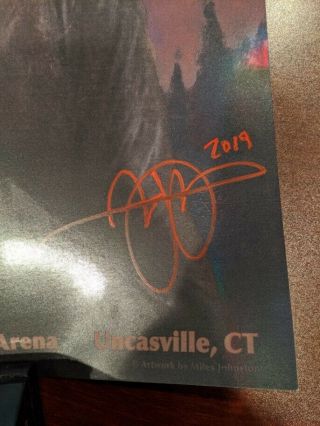 TOOL BAND SIGNED POSTER Mohegan Sun Casino 11/21/19 Poster 2019 Uncasville 3