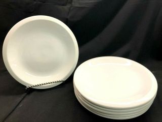 Culinary Arts Cafeware White Dinner Plate 10 1/4 " Set Of 6