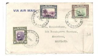 V113 1947 North Borneo Airmail Correct 55c Rate Bma Franking {samwells - Covers}