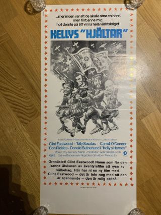 Clint Eastwood Kelly’s Heroes Movie Poster (swedish)