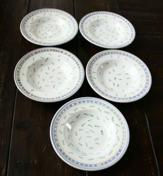 Set Of 5 Tournesol For Williams Sonoma Shallow Soup Salad Pasta Bowls Italy 10 "