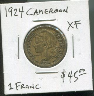 Cameroon - Great Historical 1 Franc,  1924,  Gift: 1 Franc 1943 Sa