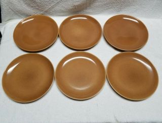 6 Russell Wright Iroquois Casual Ripe Apricot Dinner Plates