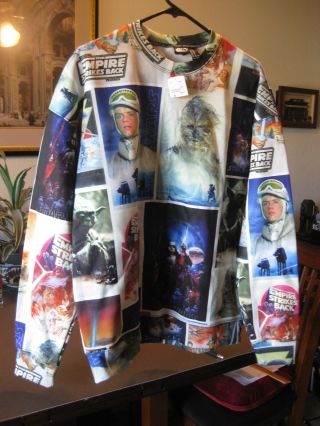 Star Wars Empire Strikes Back Collage Sweatshirt Medium Polyester With Tag