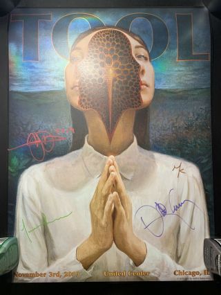Tool Signed Poster Chicago United 2019 Concert Limited Edition Signed 132