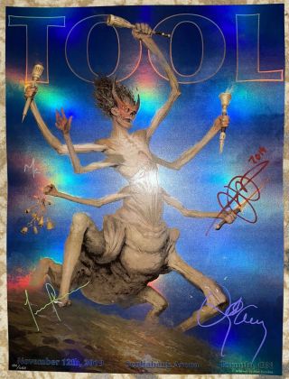 Tool Signed Autographed Poster 11/12/19 Toronto Scotiabank 185 Max Verehin