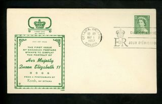 Postal History Canada Fdc 325 - 329 Jcr Qeii Coronation 1953 Ottawa On Set Of 5
