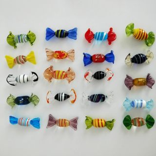 Vintage Murano Glass Sweets Candy Wedding Party Gift Xmas Decor Ornaments 12pcs