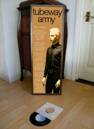 Tubeway Army Down In The Park Promotional Poster,  Lyric Sheet,  Gary Numan