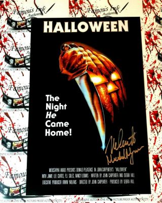 Nick Castle Autographed 11x17 Photo Halloween Michael Myers W/