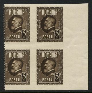 Romania 1926 King Ferdinand Imperforate Block Sc 297 Nh