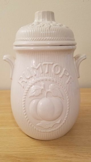 Rumtopf White Ceramic Canister Cookie Jar West Germany 801 - 28