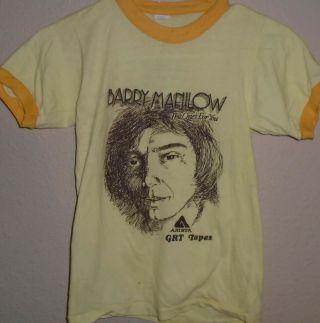 Vintage 1970s Barry Manilow T Shirt Size Small