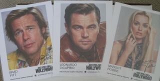 Once Upon A Time.  In Hollywood Fyc Promo 8x10 Glossy Head Shots Pitt Dicaprio