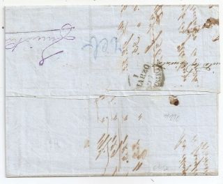 1857 ITALY LOMBARDY - VENETIA COVER,  SA 21c,  30c SHEET BORDER,  $500.  00 2
