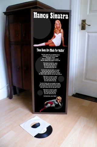 Nancy Sinatra These Boots Are Made For Walking Promo Poster Lyric Sheet,  Frank