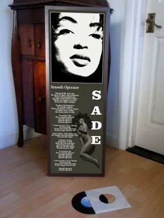 Sade Smooth Operator Promo Poster Lyric Sheet,  Reggae,  Soul,  80 