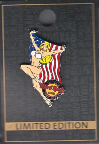 Hard Rock Cafe Pin: Four Winds 2016 4th Of July Girl Le100