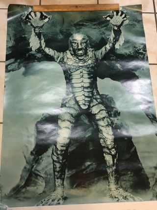 Rare Vtg Creature From The Black Lagoon Poster From 1972 - Famous Horror Monsters