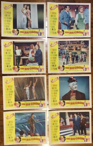 1959 Lobby Cards 1 - 8: The Big Circus