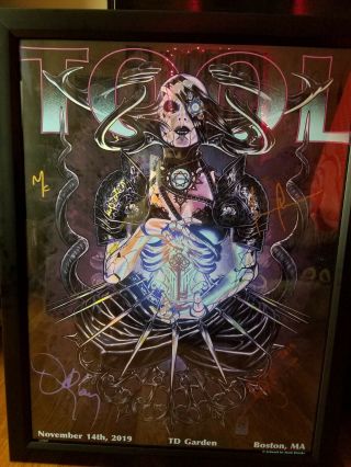 Tool 2019 Tour Poster Boston Autographed 11/14/19 54/650.  Only 60 Signed