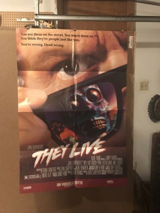 John Carpenter’s They Live 1988 Video Store Poster Nos