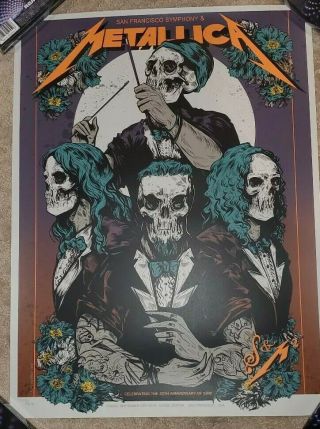 Metallica S&m2 Night One And Squindo Fillmore Concert Poster (2 S&m2 Posters)